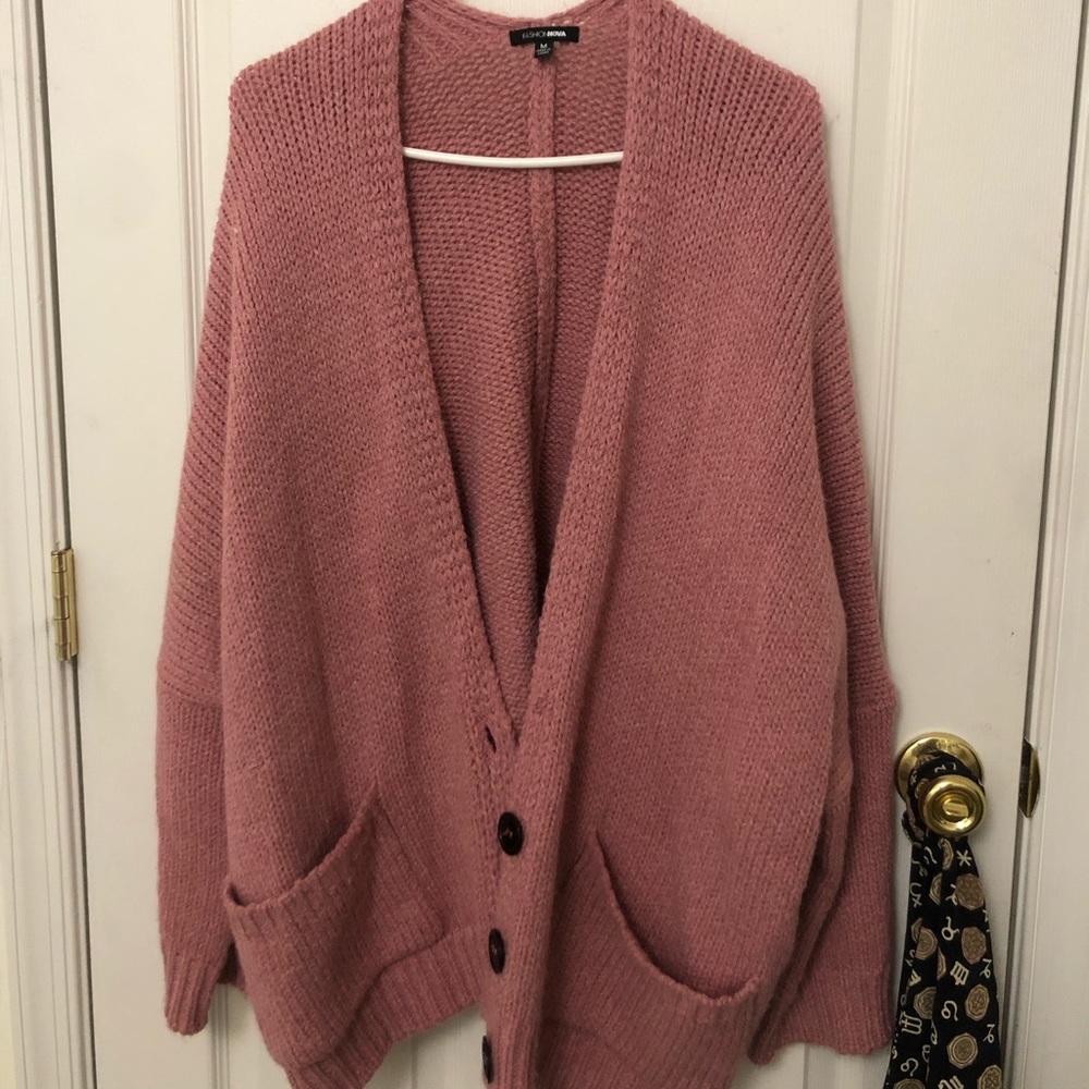 FashionNova Oversized Cardigan (MUAVE)
